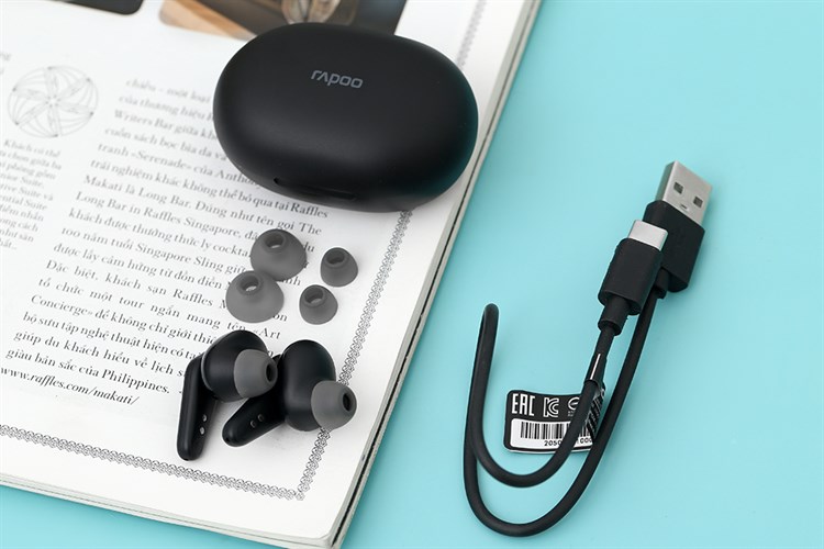 Tai nghe Bluetooth True Wireless Rapoo I100 Màu Đen