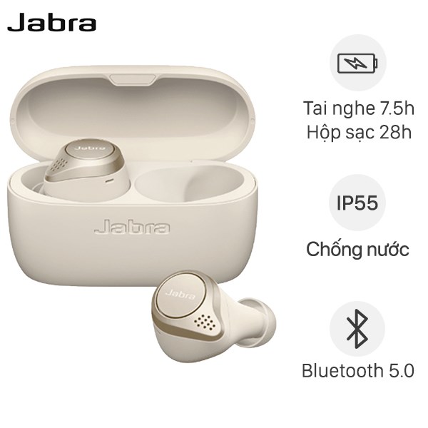 Tai nghe Bluetooth True Wireless Jabra Elite 75T Gold