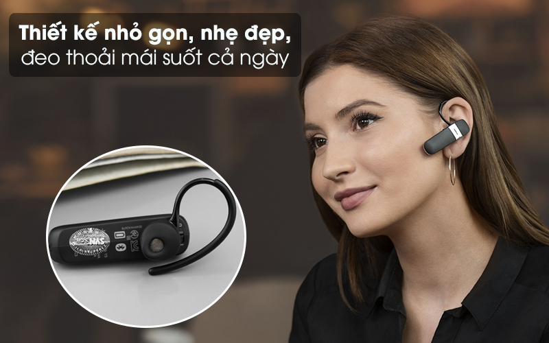 Tai nghe Bluetooth Jabra Talk 15 Đen - Có 2 móc vành tai, 2 mút tai