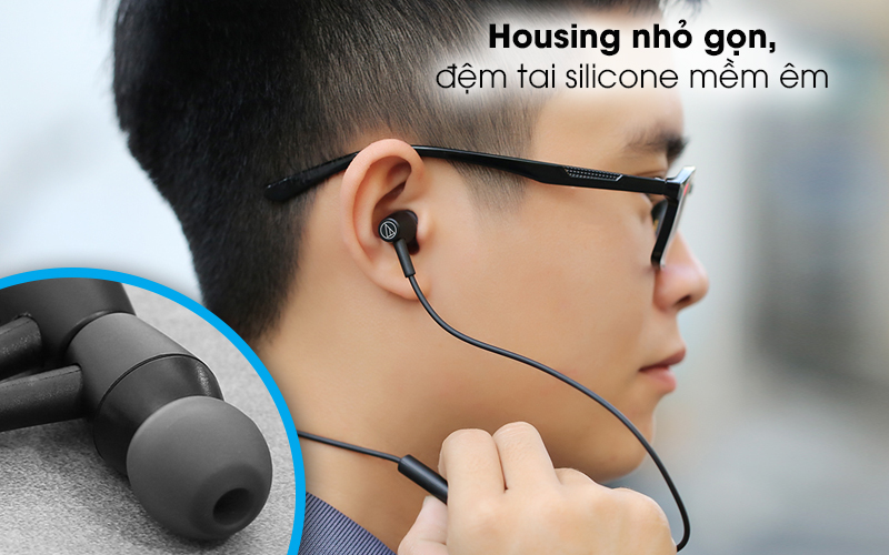 Tai nghe Bluetooth Audio Technica ATH-CLR100BT Đen - Housing nhỏ gọn