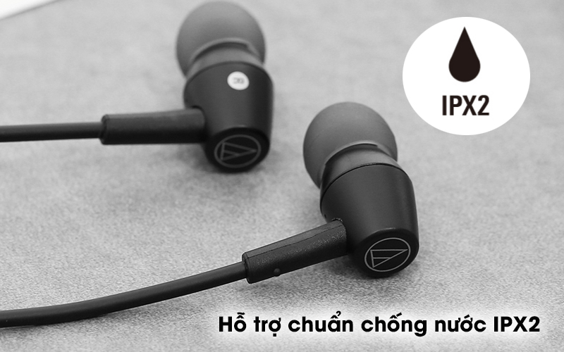 Tai nghe Bluetooth Audio Technica ATH-CLR100BT Đen - Hỗ trợ chuẩn chống nước IPX2