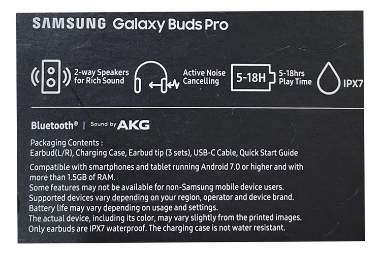 Tai nghe Bluetooth True Wireless Galaxy Buds Pro Màu Đen