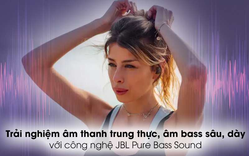 Tai nghe Bluetooth True Wireless JBL T115 - Cải thiện chất âm, tái tạo âm bass sâu, uy lực hơn với JBL Pure Bass Sound