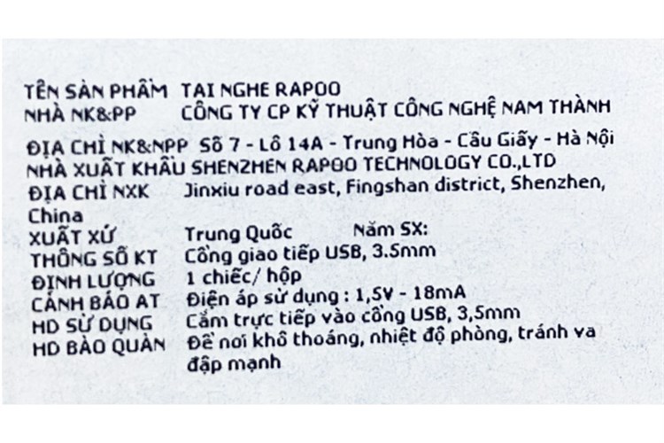 Tai nghe Chụp Tai Gaming Rapoo VH520C 7.1 Màu Đen