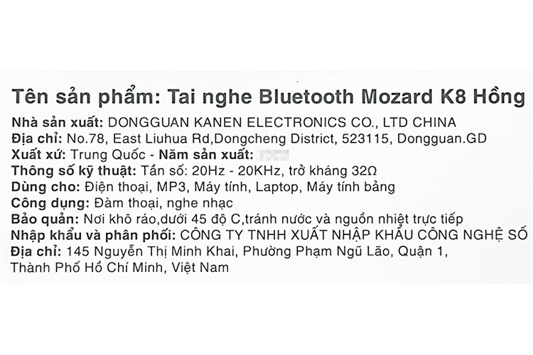Tai nghe Bluetooth Chụp Tai Mozard K8 Màu Hồng