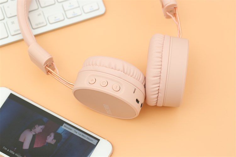 Tai nghe Bluetooth Chụp Tai Mozard K8 Màu Hồng