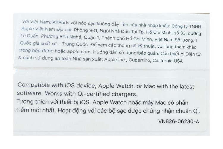 Tai nghe Bluetooth AirPods 2 Wireless Charge Apple MRXJ2 Màu Trắng