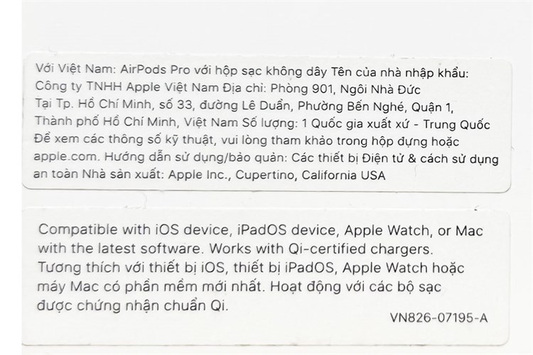 Tai nghe Bluetooth AirPods Pro Wireless Charge Apple MWP22 Màu Trắng