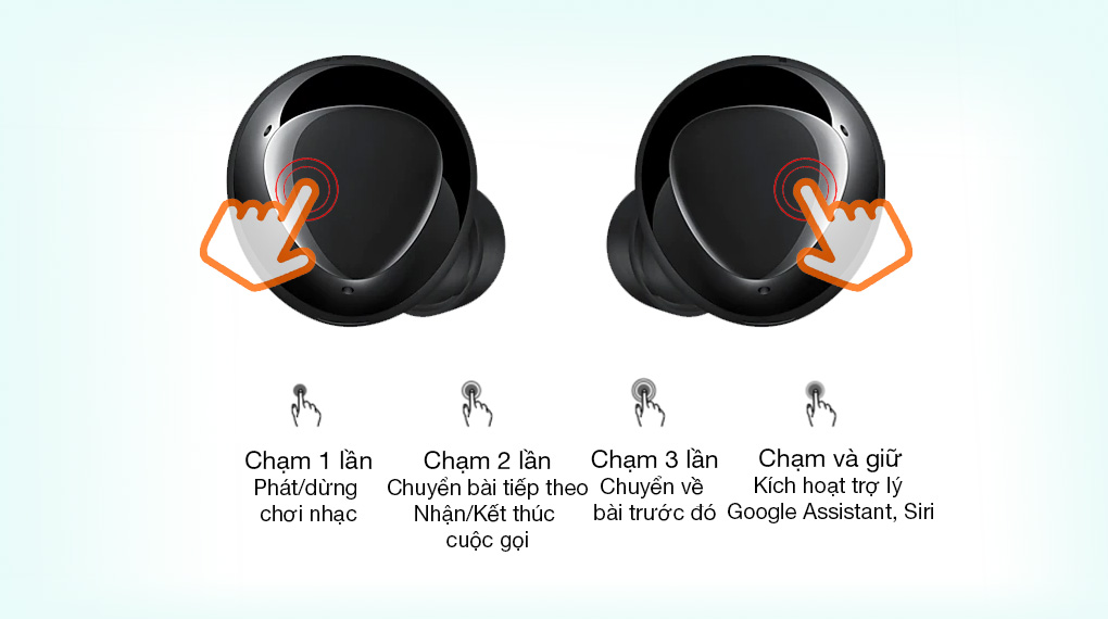 Tai nghe Bluetooth True Wireless Samsung Galaxy Buds+ R175 - Thao tác dễ dàng với điều khiển cảm ứng nhạy bén