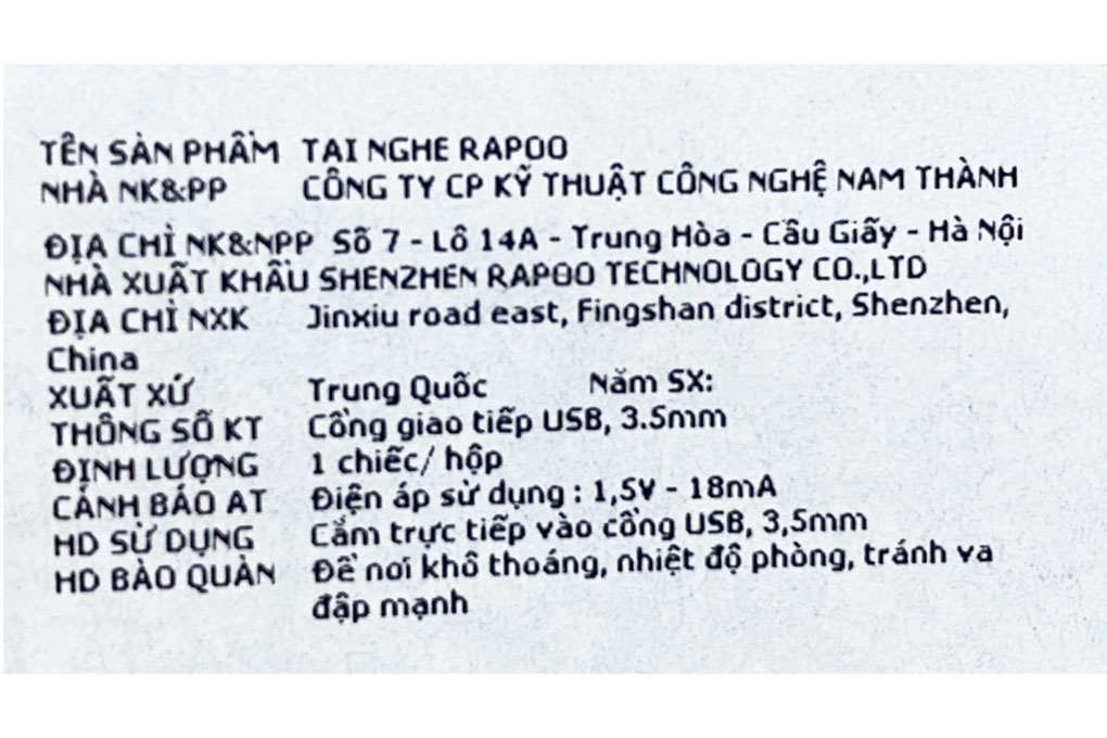 Tai nghe Chụp Tai Gaming Rapoo VH160 - 14