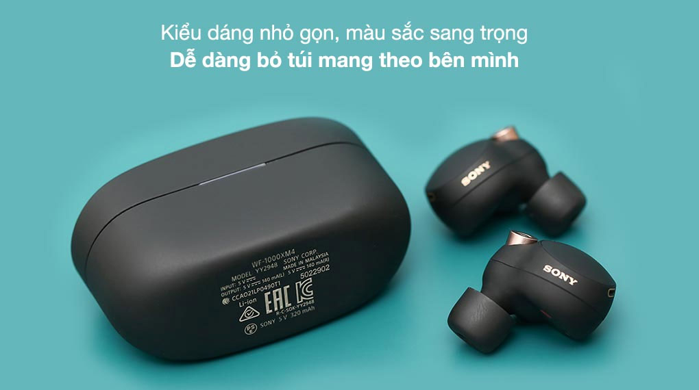 Tai nghe Bluetooth True Wireless Sony WF-1000XM4 - Thiết kế 