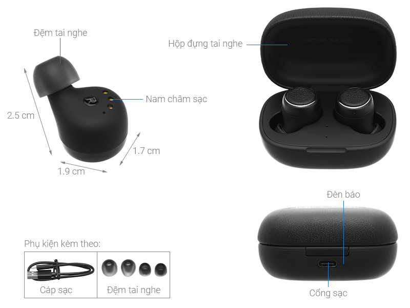 Tai nghe Bluetooth True Wireless Harman/Kardon FLY TWSBLK