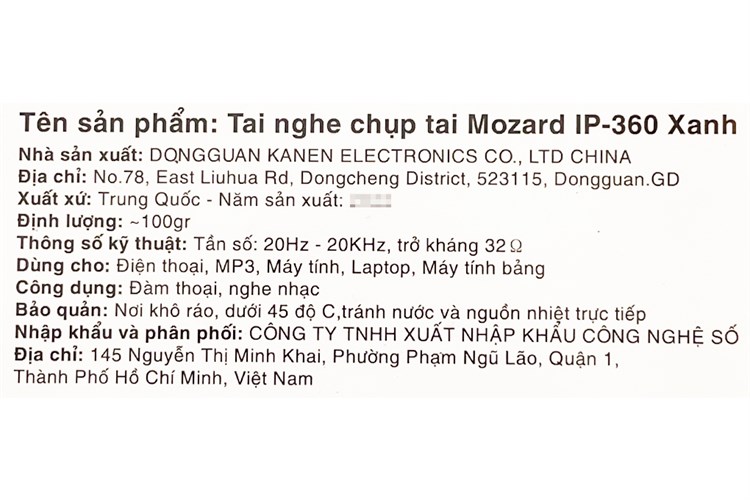 Tai nghe Chụp Tai Mozard IP-360 Màu Xanh ngọc