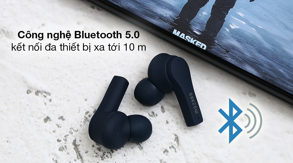 Tai nghe Bluetooth True Wireless Mozard Air 6 - Duy trì kết nối không dây cực mượt trong 10 m với công nghệ Bluetooth 5.0