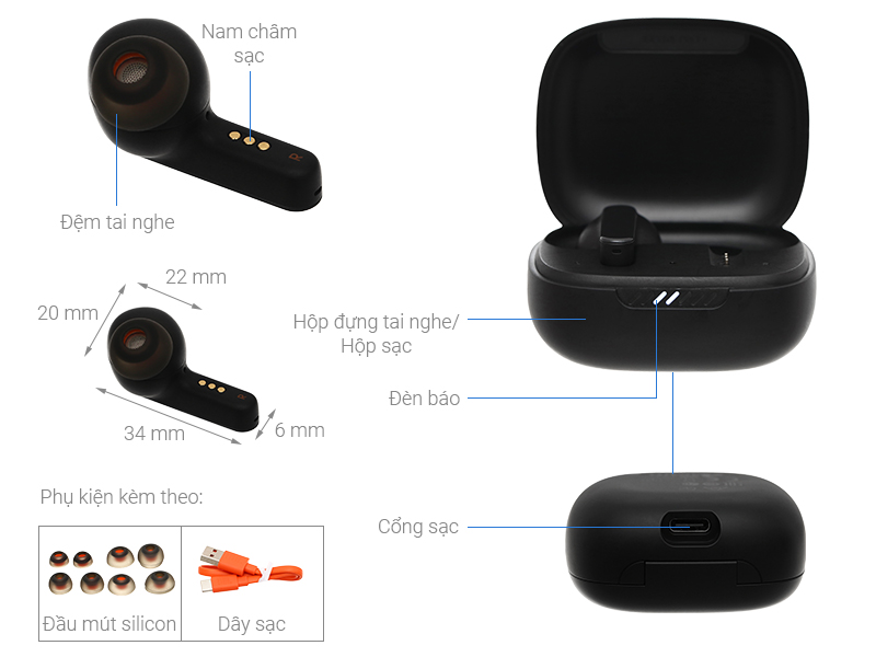 Tai nghe Bluetooth True Wireless JBL LIVE PRO+