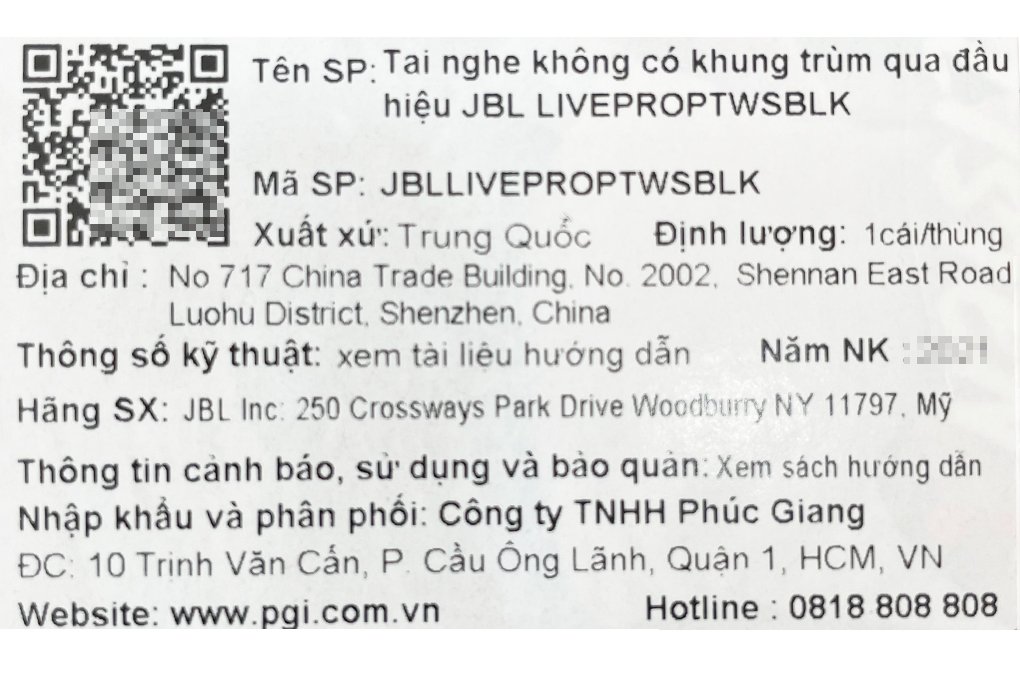 Tai nghe Bluetooth True Wireless JBL LIVE PRO+ Màu Đen
