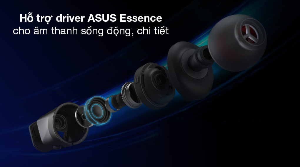 Tai nghe EP Gaming Asus Rog Cetra II Core Đen - Trình điều khiển ASUS Essence cho âm thanh sắc nét, chi tiết