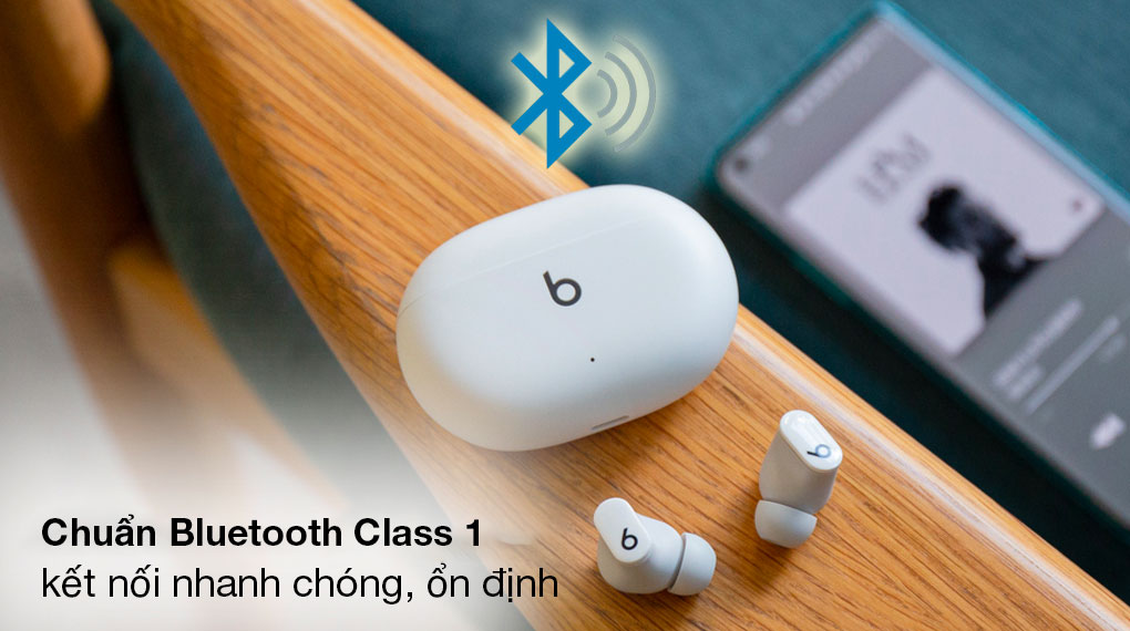 Kết nối Bluetooth Class 1 - Tai nghe Bluetooth True Wireless Beats Studio Buds MJ4X3