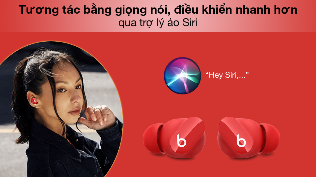 Siri - Beats Studio Buds MJ503 Đỏ