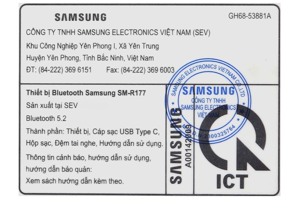 Tai nghe Bluetooth True Wireless Samsung Galaxy Buds 2 R177N Màu Tím