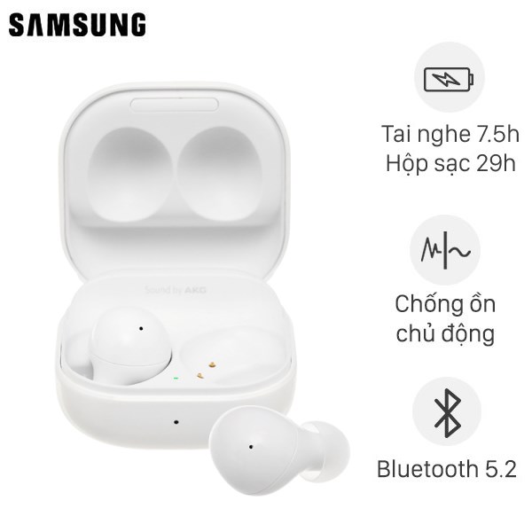 Tai nghe Bluetooth True Wireless Samsung Galaxy Buds 2 R177N Trắng
