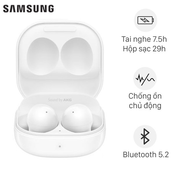 Tai nghe Bluetooth True Wireless Samsung Galaxy Buds 2 R177N Trắng