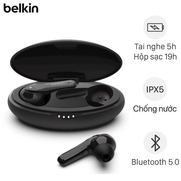 Tai nghe Bluetooth True wireless Belkin Soundform Move PAC001 Đen