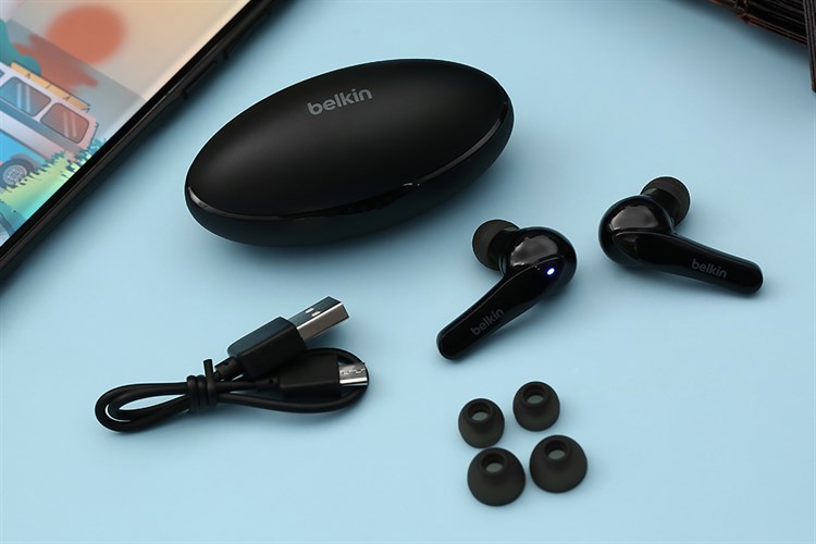 Tai nghe Bluetooth True Wireless Belkin Soundform Move PAC001 Màu Đen