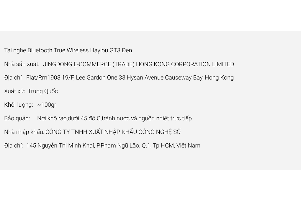 Tai nghe Bluetooth True Wireless Haylou GT3 Đen - 12