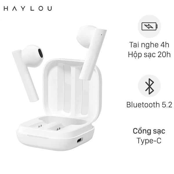 Tai nghe Bluetooth TWS Haylou GT6 Trắng