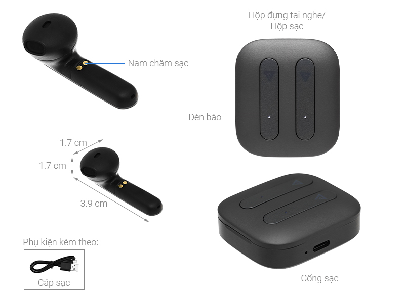 Tai nghe Bluetooth True Wireless Rezo T206