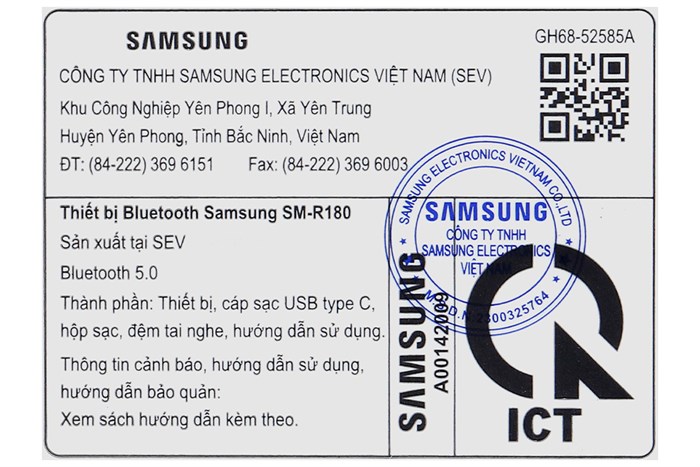 Tai nghe Bluetooth True Wireless Samsung Galaxy Buds Live R180 Gold Màu Vàng