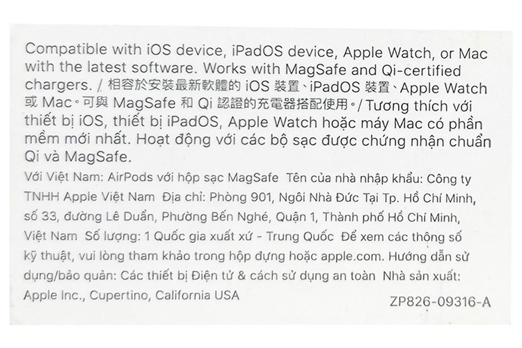 Tai nghe Bluetooth AirPods Pro MagSafe Charge Apple MLWK3 Màu Trắng