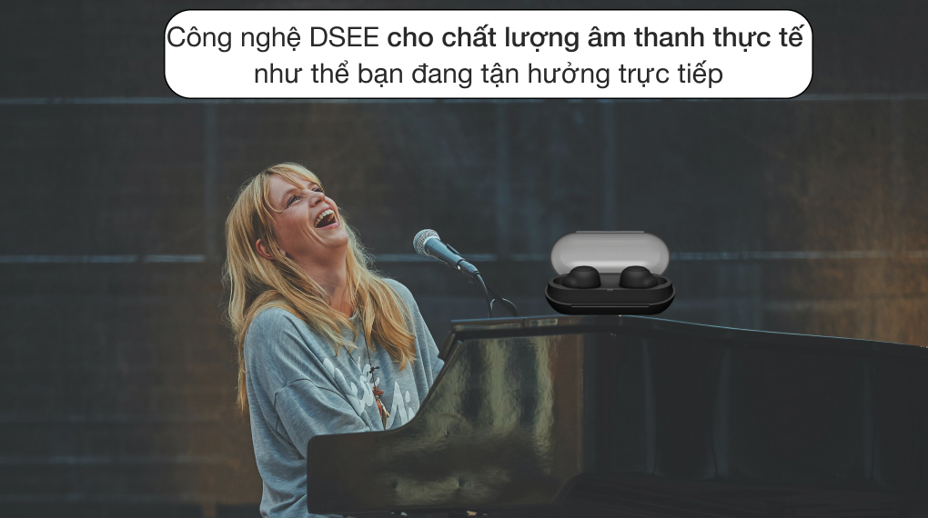 Công nghệ DSEE cho âm thanh chân thực như thể đang nghe trực tiếp - Tai nghe Bluetooth True Wireless Sony WF-C500