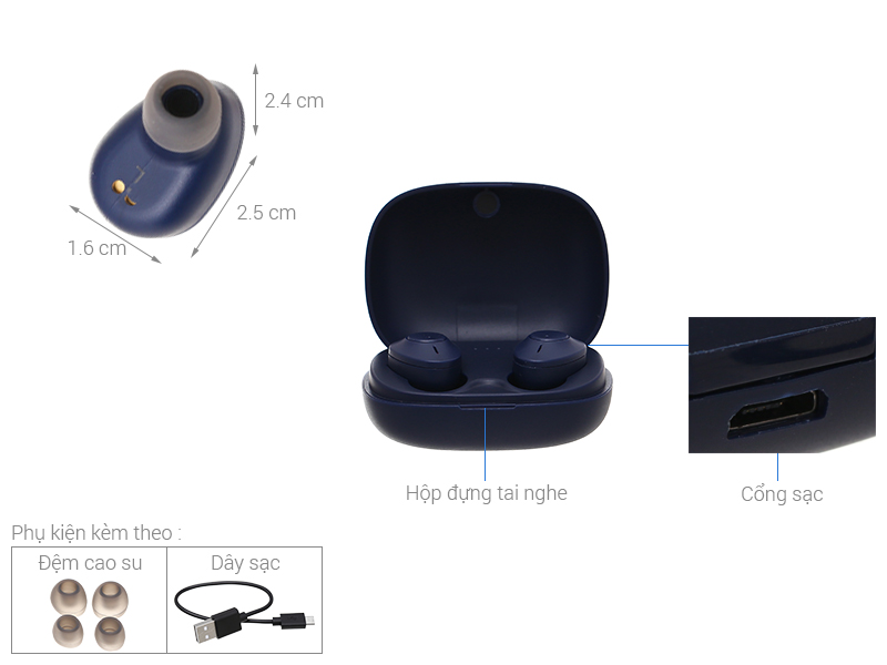 Tai nghe Bluetooth True Wireless AVA+ DS200A-WB