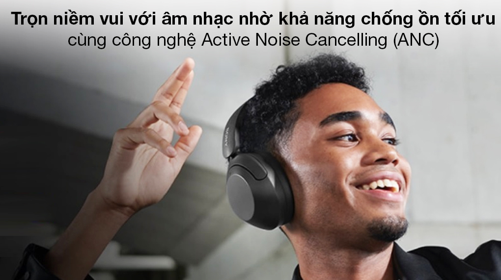 Tai nghe chụp tai Bluetooth Sony WH-XB910N Đen - Trọn niềm vui với âm nhạc qua công nghệ chống ồn Active Noise Cancelling (ANC)