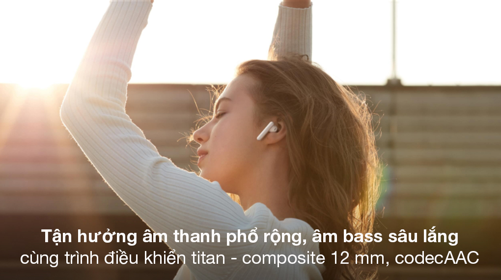 Tai nghe Bluetooth True Wireless OPPO ENCO Air ETI61 Trắng - Âm thanh phổ rộng đầy rung cảm 