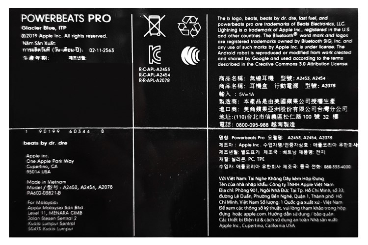 Tai nghe Bluetooth True Wireless Beats Powerbeats Pro Màu Xanh Navy