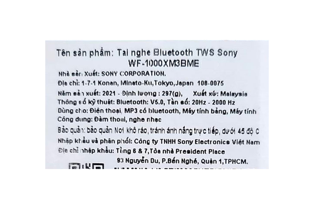 Tai nghe Bluetooth True Wireless Sony WF-1000XM3SME - 15