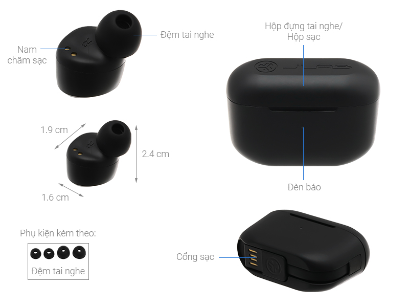 Tai nghe Bluetooth True Wireless JLab GO Air POP