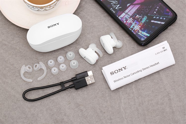 Tai nghe Bluetooth True Wireless Sony WF-SP800N Màu Trắng