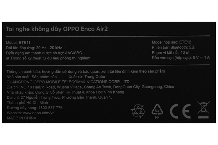 Tai nghe Bluetooth True Wireless OPPO ENCO Air 2 ETE11 Màu Xanh Dương