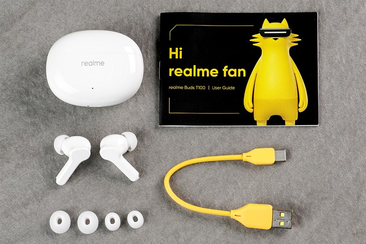 Tai nghe Bluetooth True Wireless realme Buds T100 Màu Trắng