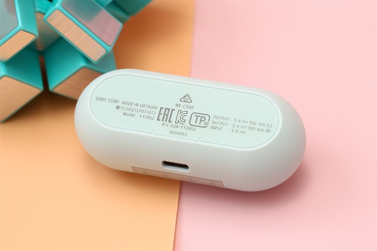 Tai nghe Bluetooth True Wireless Sony WF-C500 Màu Xanh ngọc