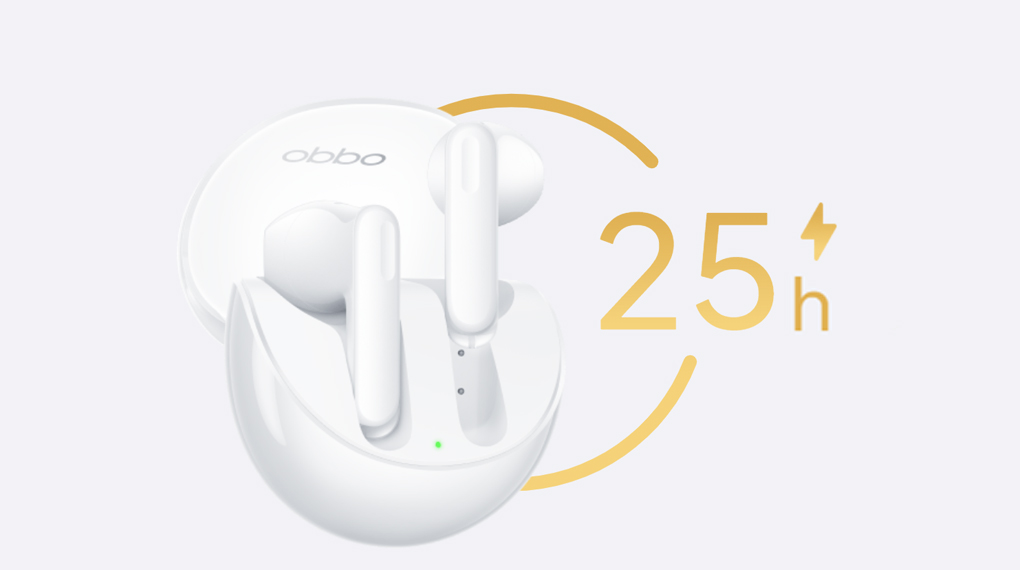 Tai nghe Bluetooth True Wireless OPPO ENCO Air 3 ETE31 - Sử dụng liên tục 25 tiếng, thoả sức trải nghiệm âm thanh