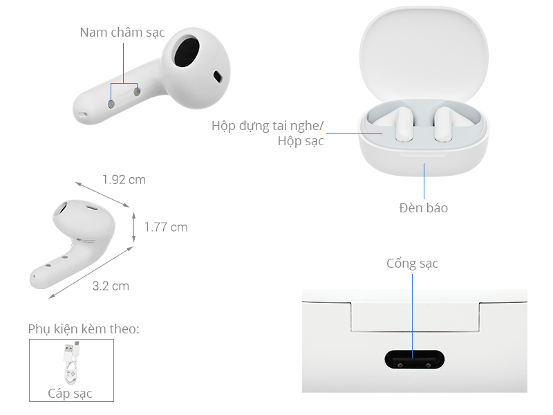 Tai nghe Bluetooth True Wireless Xiaomi Redmi Buds 4 Lite