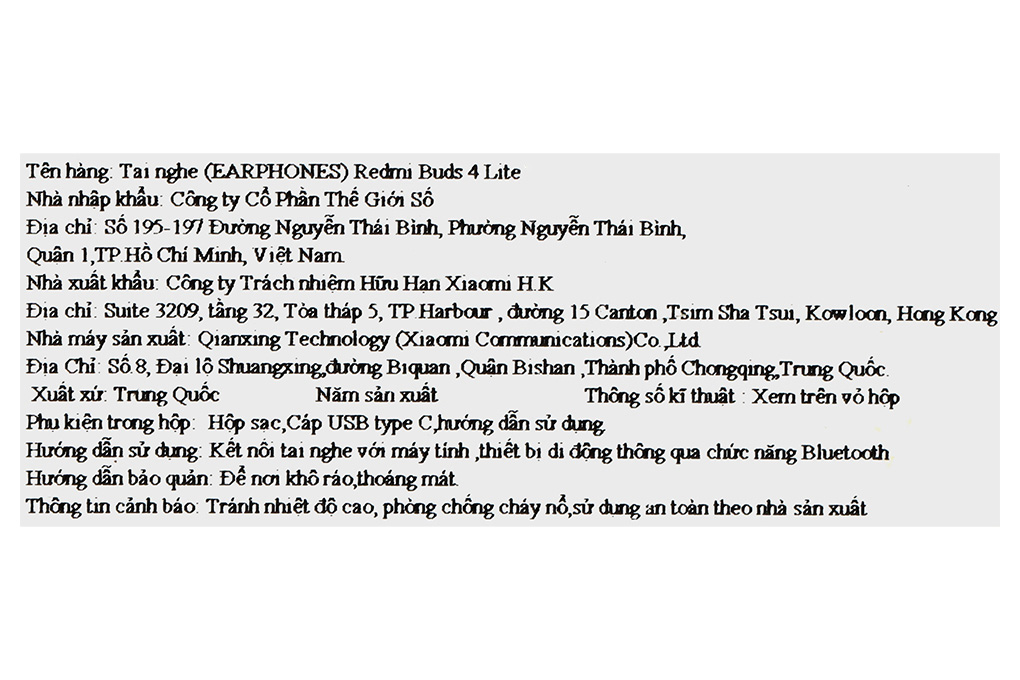 Tai nghe Bluetooth True Wireless Xiaomi Redmi Buds 4 Lite Màu Cam