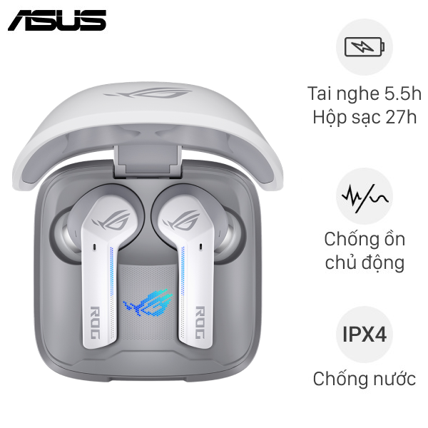 Tai nghe Bluetooth True Wireless Gaming Asus Rog Cetra