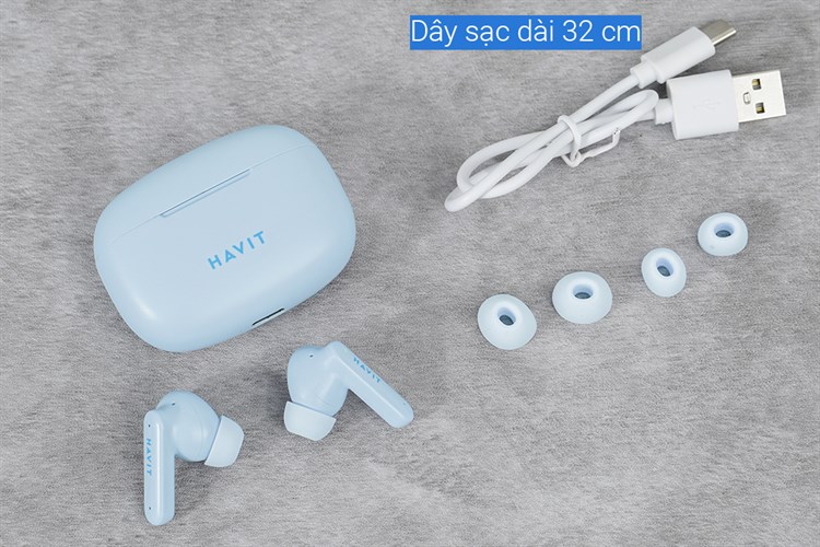 Tai nghe Bluetooth True Wireless HAVIT TW967 Màu Xanh