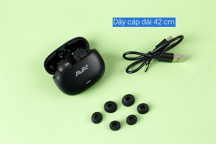 Tai nghe Bluetooth True Wireless AVA+ FreeGo W26 Màu Đen